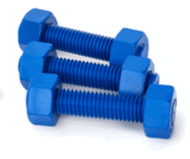 STUDS ,BOLTS, NUTS, WASHERS WITH 'BLUE FLUOROKOTE #1 PLUS' AND 'BLUE TEFLON'