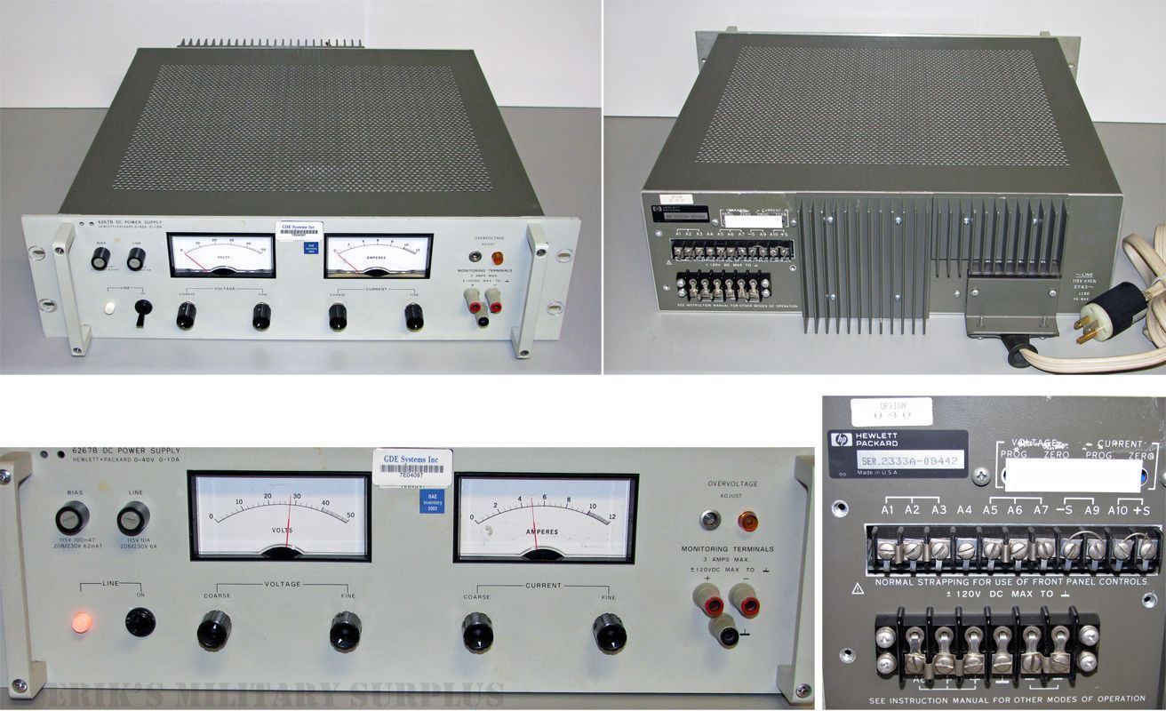 HP 6267B DC Power Supply, 0-40V / 0-10 Amps / Hewlett Packard / Agilent ...