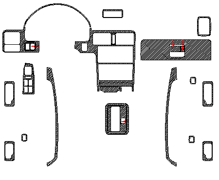 1990-1993 Honda Accord Sedan Full Dash Trim Kit, 25 Pcs