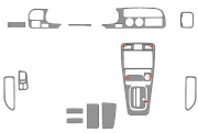 1994-1997 Honda Accord Coupe Full Dash Trim Kit, 18 Pcs