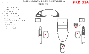 1994-2000 Ford Mustang Basic Dash Trim Kit, Convertible, 12 Pcs