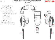 1994-2000 Ford Mustang Full Dash Trim Kit, Convertible, 16 Pcs