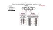 1996-2013 Harley Davidson Electra/Street Glide Main Dash Trim Kit, 6 Pcs