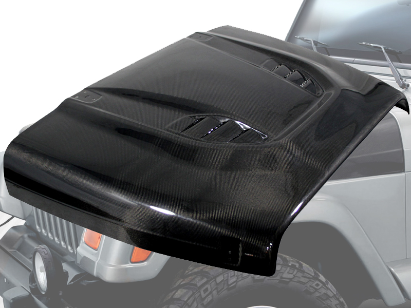 19972006 Jeep Wrangler Carbon Fiber DriTech Power Dome Hood