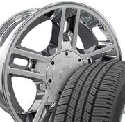 20" Ford F-150 Harley Wheels & Tires - Chrome 5 Lug 20x9 SET