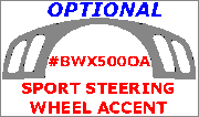 2000-2006 BMW X5 Sport Steering Wheel Accent Trim, 1 Pc