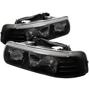 2000-2006 <h>Chevy Suburban </h> 1500 2500 Black <h>Crystal Headlights</h>