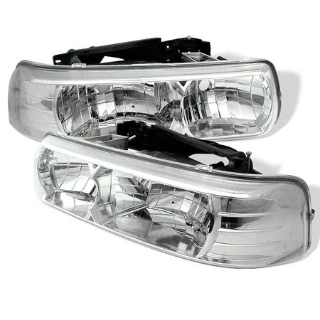 2000-2006 Chevy Suburban Chrome <h>Crystal Headlights</h>