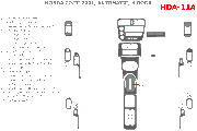 2001 Honda Civic Sedan Automatic Main Dash Trim Kit, 21 Pcs