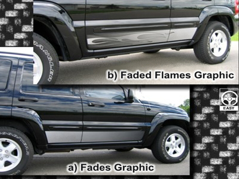 Classic 2 Current Fabrication Rocker Panel Kit For Jeep Liberty 4 Door 2002-2007 – Driver & Passenger Sides, Unfinished Steel