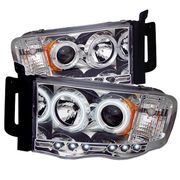 2003-2005 Dodge Ram 2500 3500 CCFL LED Projector Headlights - Chrome