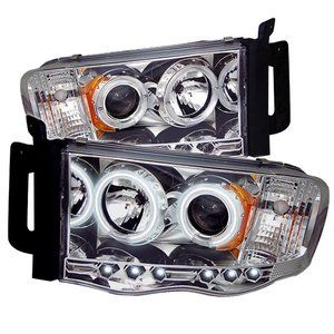  2003-2005 Dodge Ram  2500/3500 Projector Headlights - CCFL Halo - LED (chrome) 