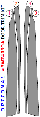 2003-2008 BMW Z4 Optional Door Trim Kit, 4 Pcs