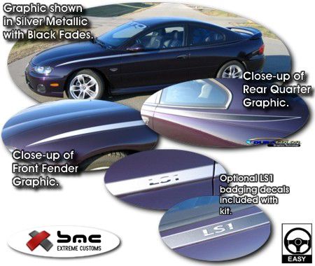 2004-2006 Pontiac GTO - Holden - Vauxhall Monaro - VXR8 Graphic Kit 1