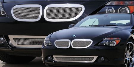 2004-2011 BMW 6 Series Upper Class Polished Stainless Mesh Grille 