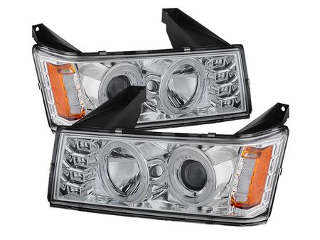 2004-2012 Colorado / 2004-2012 GMC Canyon Projector Headlights - Halogen Model Only - LED Halo - Chrome 