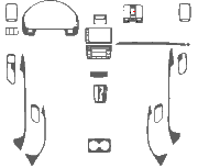 2004 Acura MDX Main Dash Trim Kit With Navigation System, 6CD Changer, 23 Pcs, Match OEM