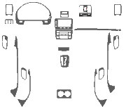 2004 Acura MDX Main Dash Trim Kit Without Navigation System, Single CD, 23 Pcs, Match OEM