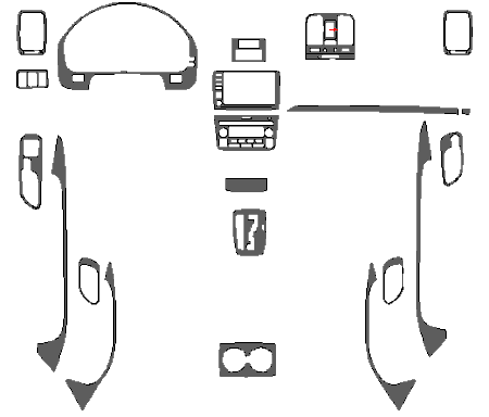 2005-2006 Acura MDX Main Dash Trim Kit w/ Navigation System, 6 CD Changer, 23 Pcs, OEM Match 