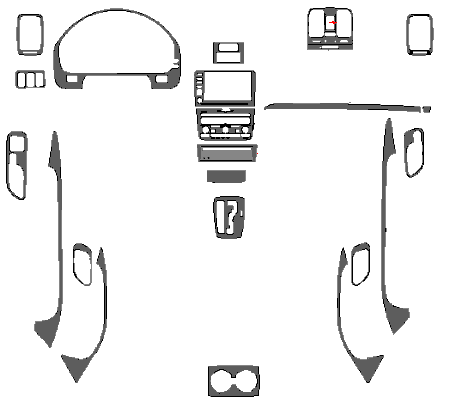 2005-2006 Acura MDX Main Dash Trim Kit With Navigation System, w/ DVD Entertainment System, 25 Pcs, OEM Match 