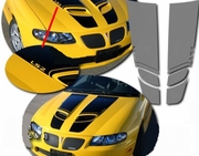 2005-2006 Pontiac GTO Hood Graphics Kit 1