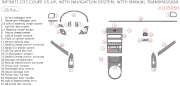 2005-2007 Infiniti G35 Coupe Basic Dash Kit, w/ Navigation, w/ Manual Transmission, 26 Pcs