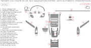2005-2007 Infiniti G35 Coupe Basic Dash Kit, w/o Navigation, w/ Automatic Transmission, 29 Pcs