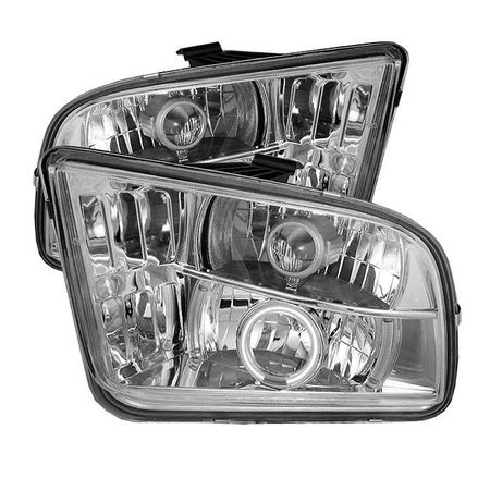 2005-2009 Ford Mustang CCFL LED Chrome Projector Headlights