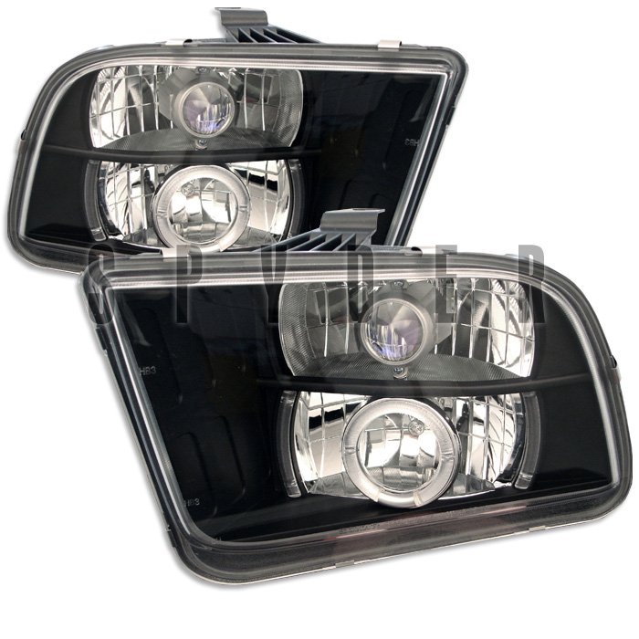 2015 Mustang Headlight Pair Of Smoke/Black LED Halo Headlights For 2005-2009 Ford Mustang - DRL Included Mustang Headlights Led - Foto 6