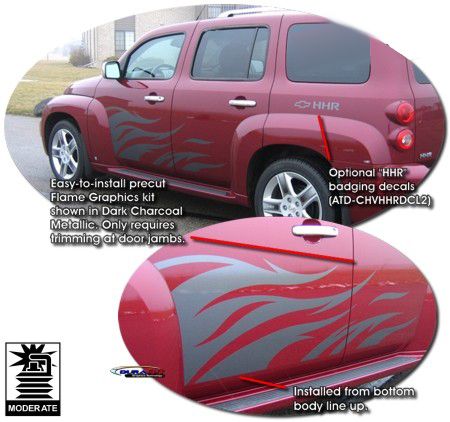 2006-2010 Chevrolet HHR Body Side Flame Graphic Kit 1