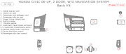2006-2010 Honda Civic Coupe Basic Dash Trim Kit, w/o Navigation, 14 Pcs