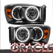 2007-2008 Dodge Ram Pre-Assembled Headlights - Black