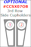 2007-2009 Cadillac SRX Optional 3rd Row Side Cupholders Trim Kit, 2 Pcs