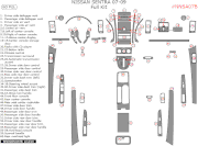 2007-2009 Nissan Sentra Full Dash Kit, 60 Pcs