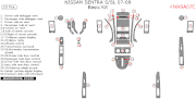 2007-2009 Nissan Sentra S SL Basic Dash Kit, 33 Pcs
