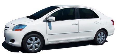 2007-2011 Toyota Yaris Sedan 4Dr Painted Body Side Moldings