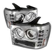 2007-2013 GMC Sierra 1500 2500 3500 CCFL LED Chrome Projector Headlights