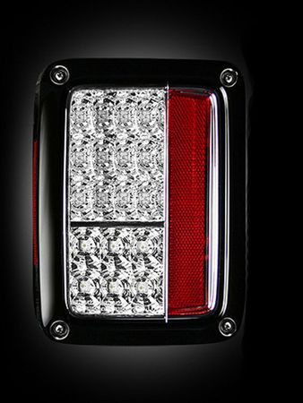 2007-2014 RECON CLEAR LED Tail Lights Jeep Wrangler 