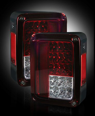 2007-2014 RECON RED LED Tail Lights Jeep Wrangler 