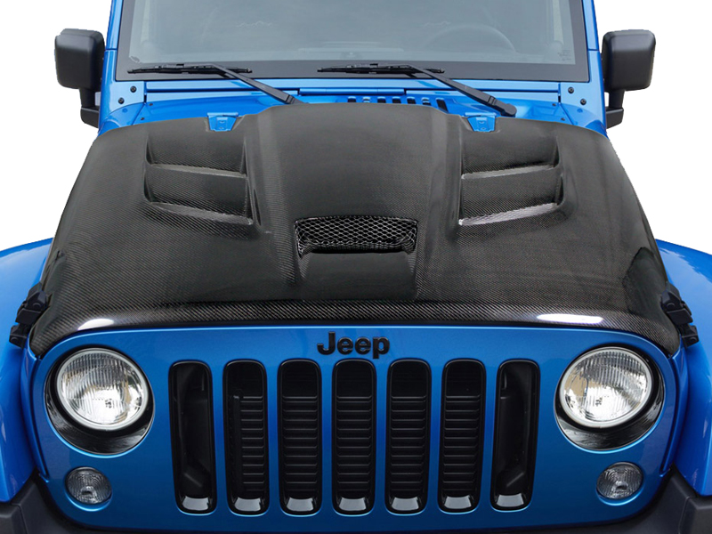 Carbon Creations 20072018 Jeep Wrangler Carbon Fiber Viper Style Hood