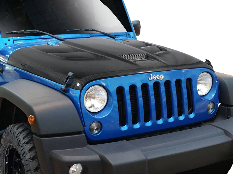 Carbon Creations 20072018 Jeep Wrangler Carbon Fiber Viper Style Hood