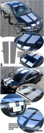 2008 2009 Pontiac G8 Rally Stripes Graphics Kit 1