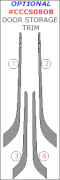 2008-2013 Cadillac CTS Optional Door Storage Trim Kit, 4 Pcs | Fits Sedan/Wagon Only