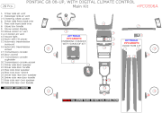 2008-2010 Pontiac G8 Main Dash Trim Kit, With Digital Climate Control, 28 Pcs