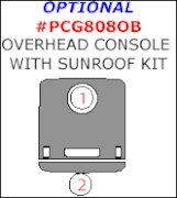 2008-2010 Pontiac G8 Optional Overhead Console With Sunroof Kit, 2 Pcs