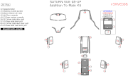 2008-2010 Saturn Vue Addition to Main Dash Trim Kit, 24 Pcs