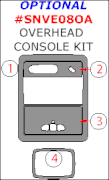 2008-2010 Saturn Vue Optional Console Trim Kit, 4 Pcs