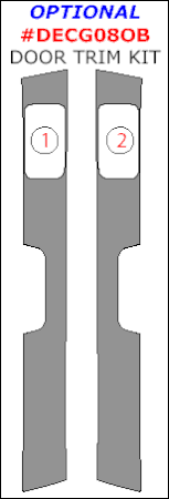 2008-2014 Dodge Challenger Optional Door Trim Kit, 2 Pcs