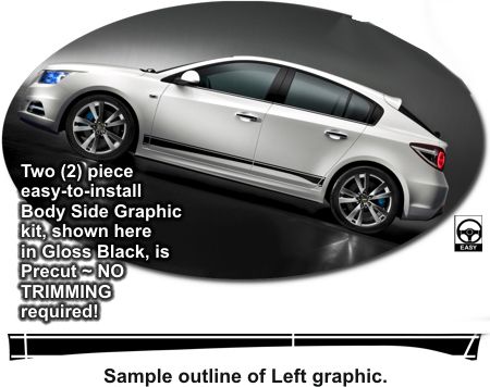 2008-2015 Chevrolet Cruze Body Side Graphics Kit 1