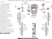 2008 Chevrolet HHR SS Only Full Dash Trim Kit, w/ Manual Transmission, 58 Pcs